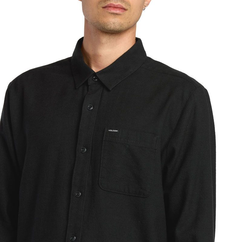 Camisa Volcom: Caden Solid LS (Antique Black)