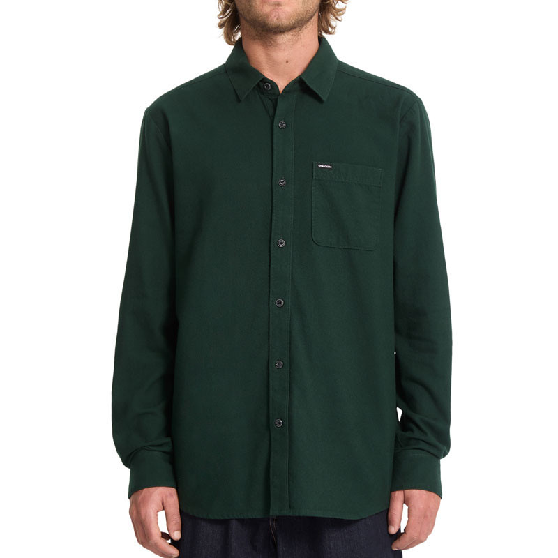 Camisa Volcom: Caden Solid LS (Scarab)
