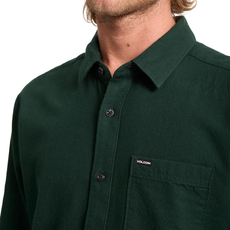 Camisa Volcom: Caden Solid LS (Scarab)