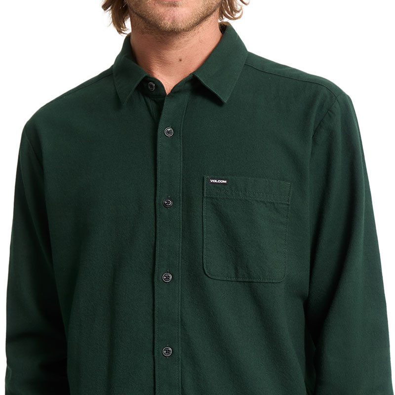 Camisa Volcom: Caden Solid LS (Scarab)