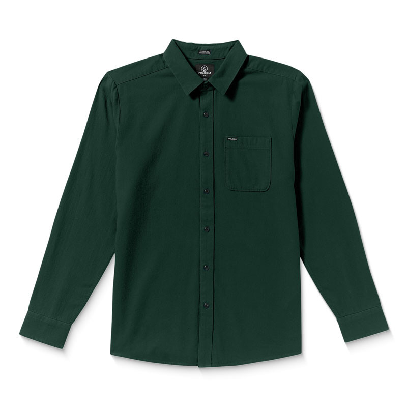 Camisa Volcom: Caden Solid LS (Scarab)