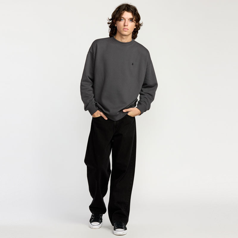 Sudadera Volcom: Single Stone Pw Crew (Asphalt Black)