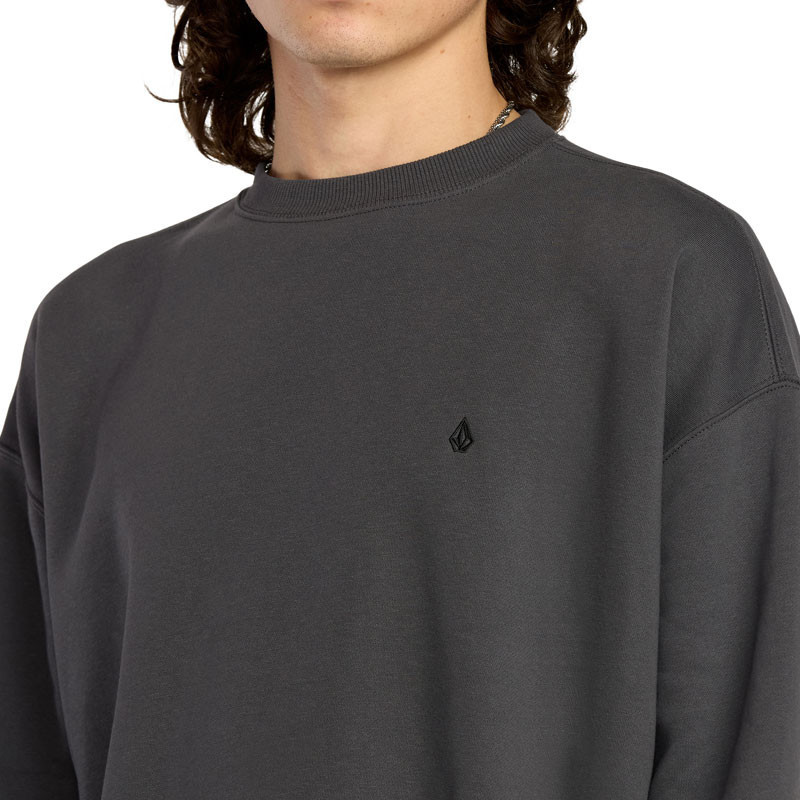 Sudadera Volcom: Single Stone Pw Crew (Asphalt Black)