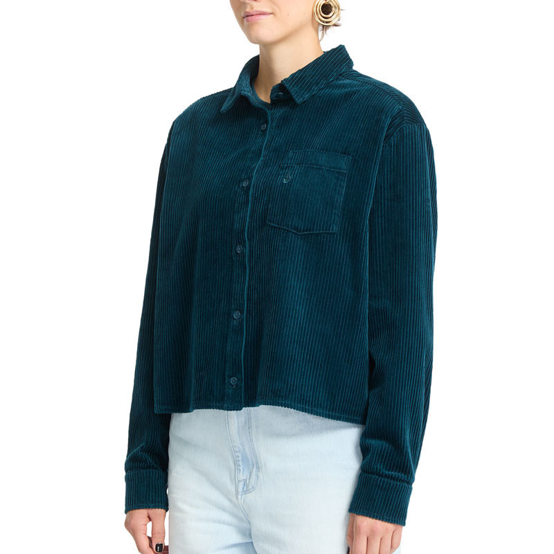 Camisa Volcom: Weellow Cord Shirt (Emerald Green)