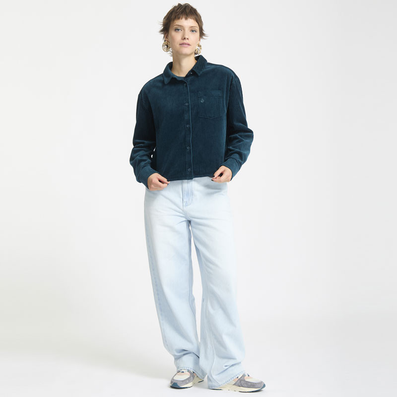 Camisa Volcom: Weellow Cord Shirt (Emerald Green)