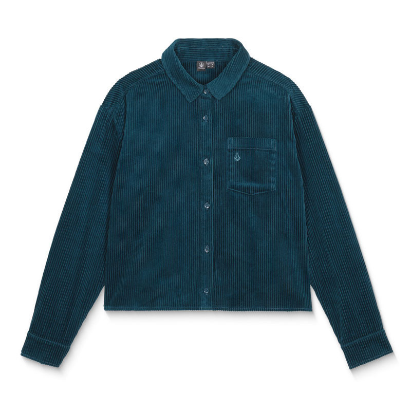 Camisa Volcom: Weellow Cord Shirt (Emerald Green)