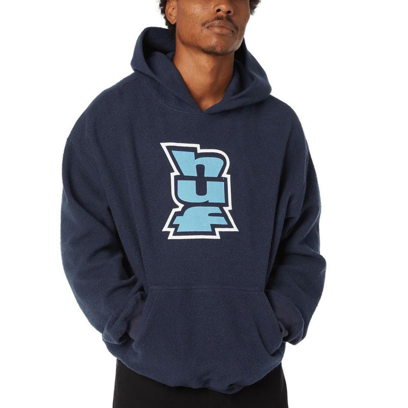 Sudadera HUF: Megablast Reverse Hoodie (Navy)