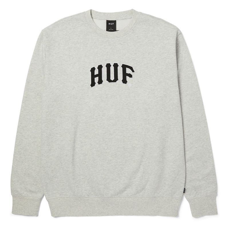 Sudadera HUF: Arch Applique Crewneck (Ash)