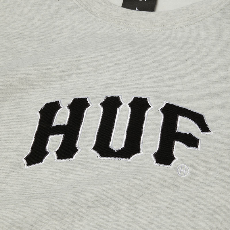 Sudadera HUF: Arch Applique Crewneck (Ash)