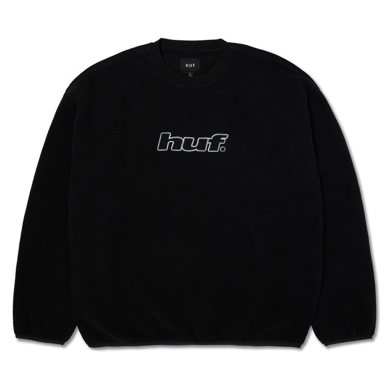 Sudadera HUF: H Dot Polar Fleece Crewneck (Black)