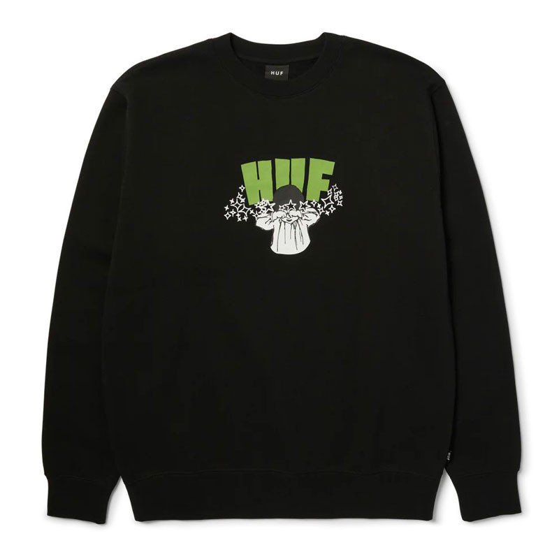 Sudadera HUF: Dazed Crewneck (Black)
