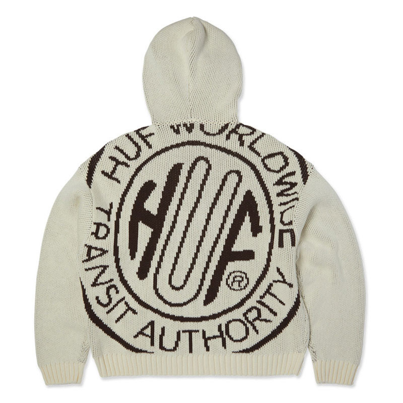 Jersey HUF: Token Zip Hooded Sweater (Bleach)
