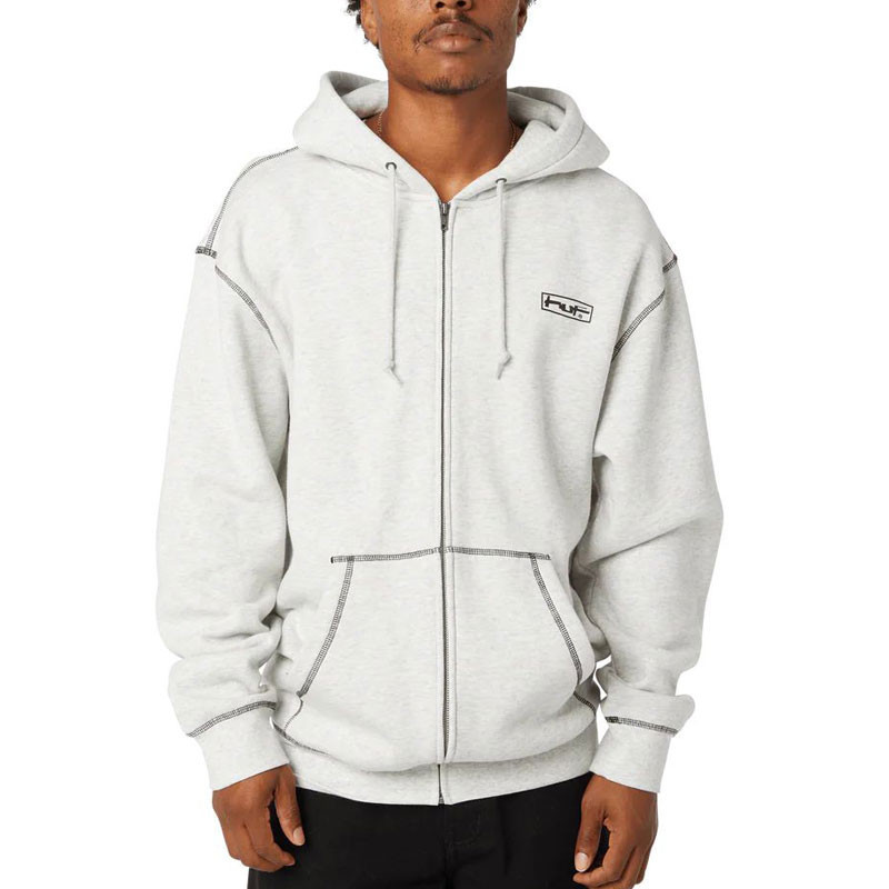 Sudadera HUF: Stretch FZ Hoodie (Ash)