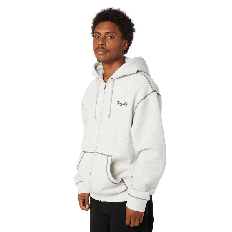 Sudadera HUF: Stretch FZ Hoodie (Ash)