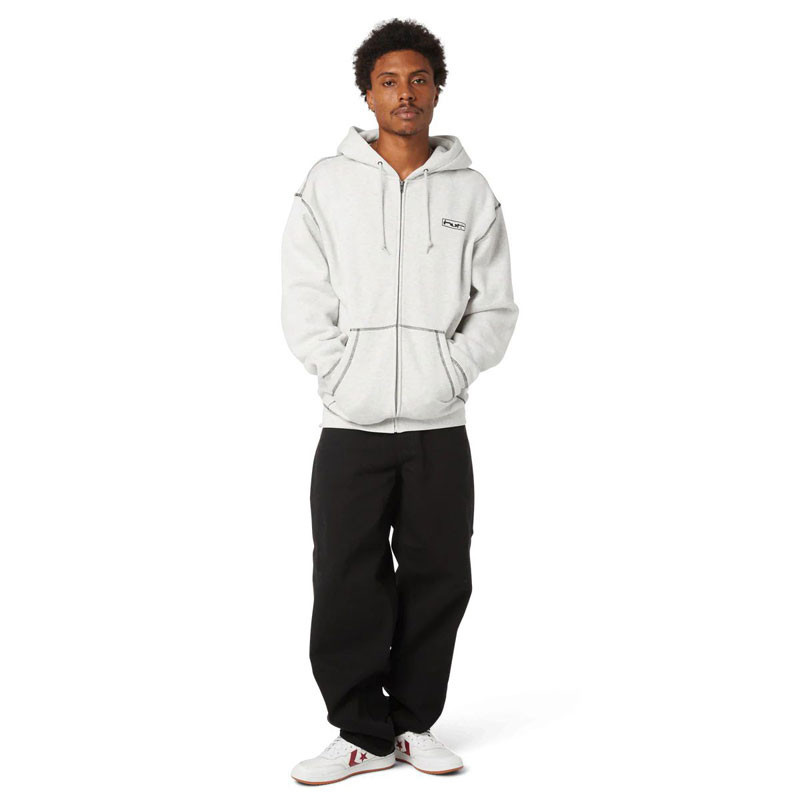Sudadera HUF: Stretch FZ Hoodie (Ash)