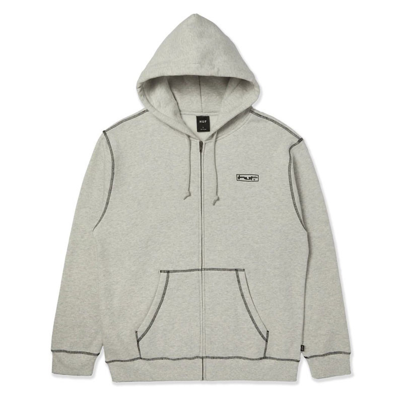 Sudadera HUF: Stretch FZ Hoodie (Ash)