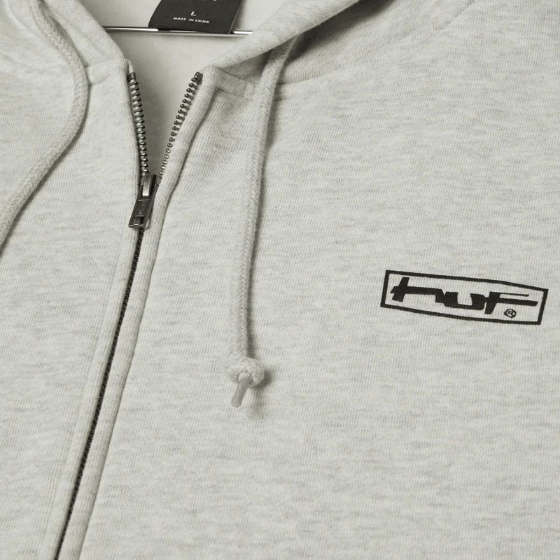 Sudadera HUF: Stretch FZ Hoodie (Ash)