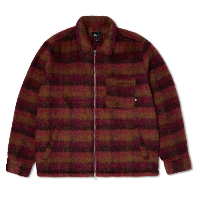 Chaqueta HUF: Megablast Plaid Jacket (Berry)