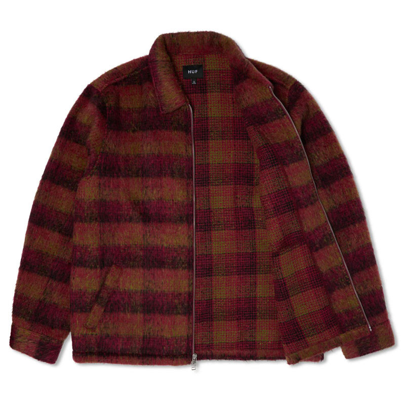Chaqueta HUF: Megablast Plaid Jacket (Berry)