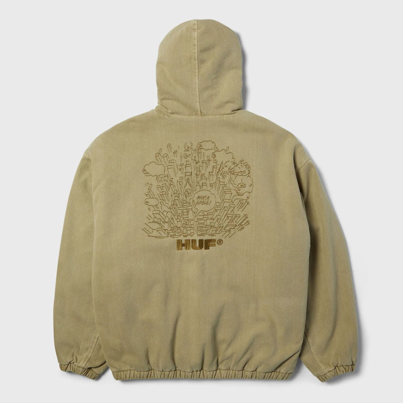 Chaqueta HUF: What A Jungle Denim Work Jacket (Desert)