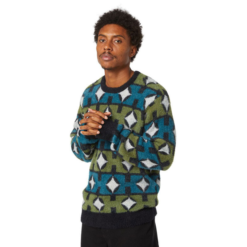 Jersey HUF: Space Age Crewneck Sweater (Pine)