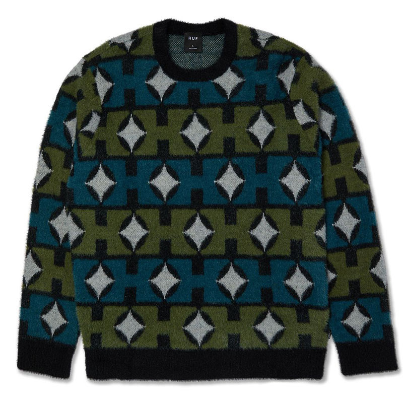 Jersey HUF: Space Age Crewneck Sweater (Pine)