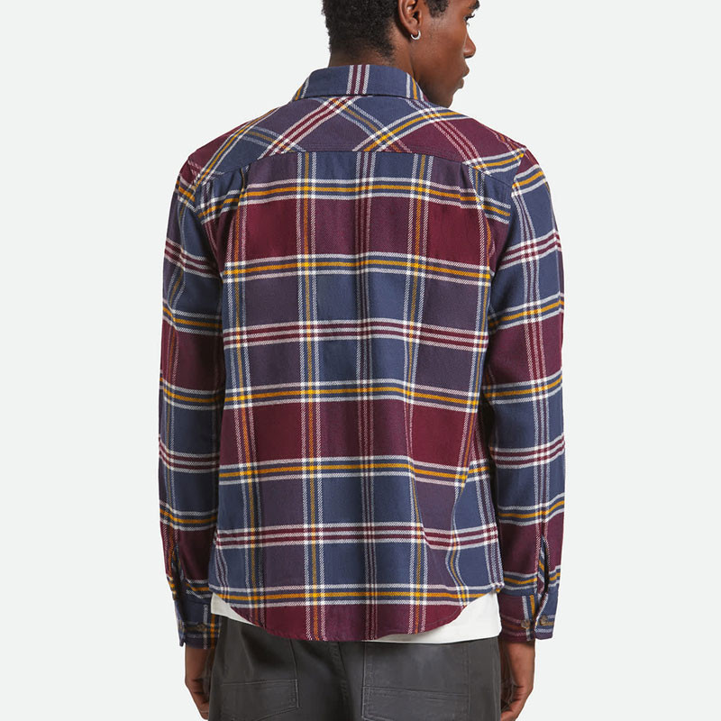 Camisa Brixton: Bowery Flannel (Mood Indigo Port Saffron)