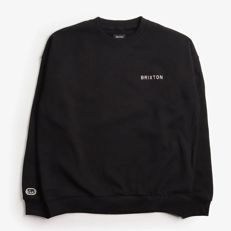Sudadera Brixton: Embroidered Heavy Weight Crew (Black)
