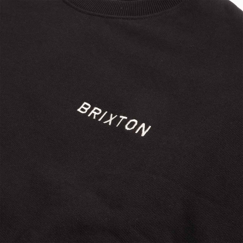 Sudadera Brixton: Embroidered Heavy Weight Crew (Black)
