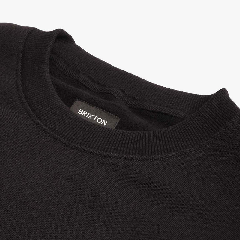 Sudadera Brixton: Embroidered Heavy Weight Crew (Black)