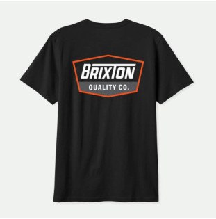 Camiseta Brixton: Regal SS Stt (Black Classic Orange White)