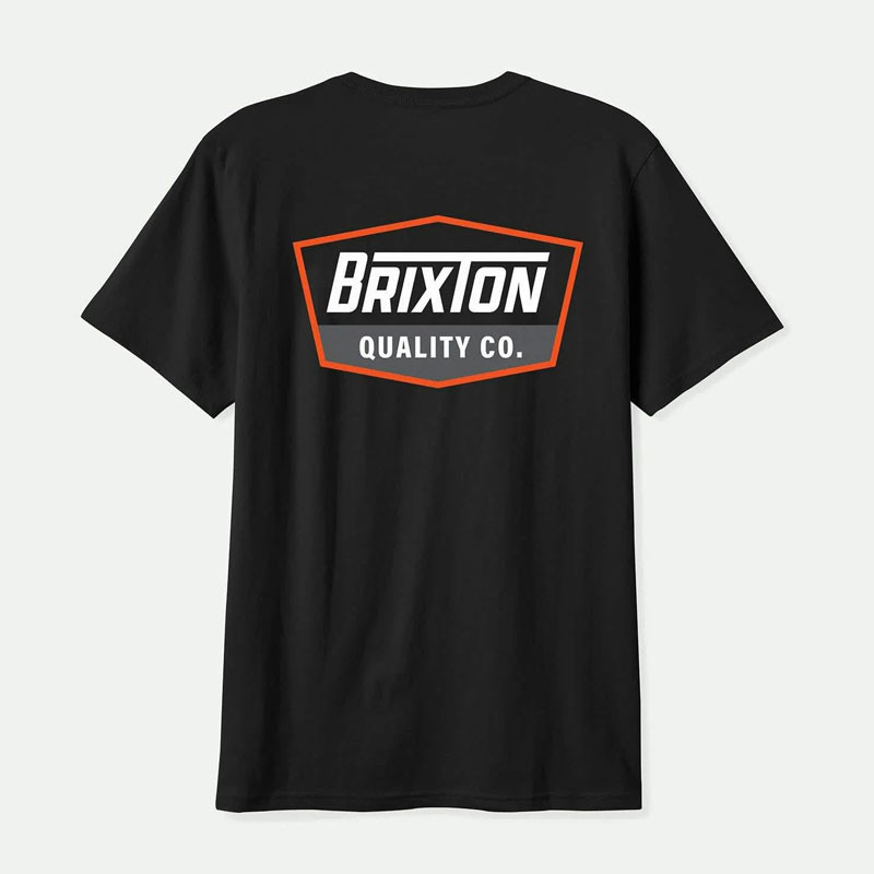 Camiseta Brixton: Regal SS Stt (Black Classic Orange White)