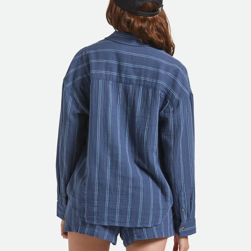 Camisa Brixton: Wandering LS Overshirt (Berring Sea White)