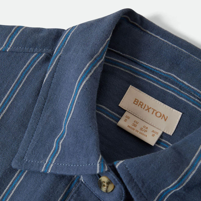 Camisa Brixton: Wandering LS Overshirt (Berring Sea White)