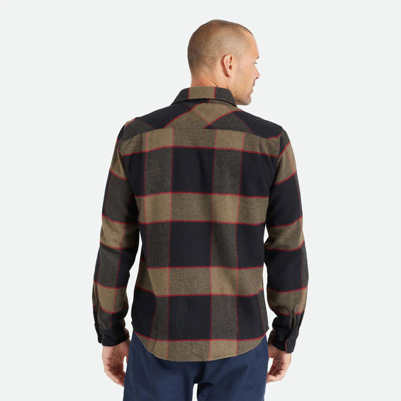 Camisa Brixton: Bowery Flannel (Heather Grey Charcoal)