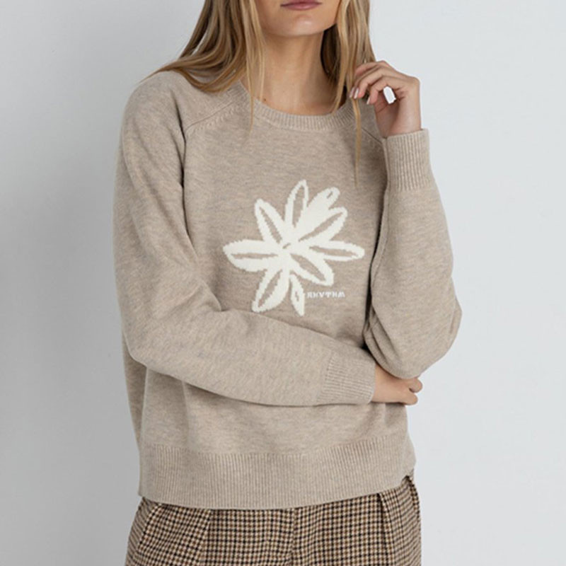 Jersey Rhythm: Sanctuary Crew Neck Knit Jumper (Taupe)