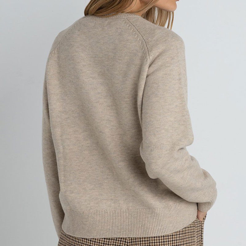 Jersey Rhythm: Sanctuary Crew Neck Knit Jumper (Taupe)