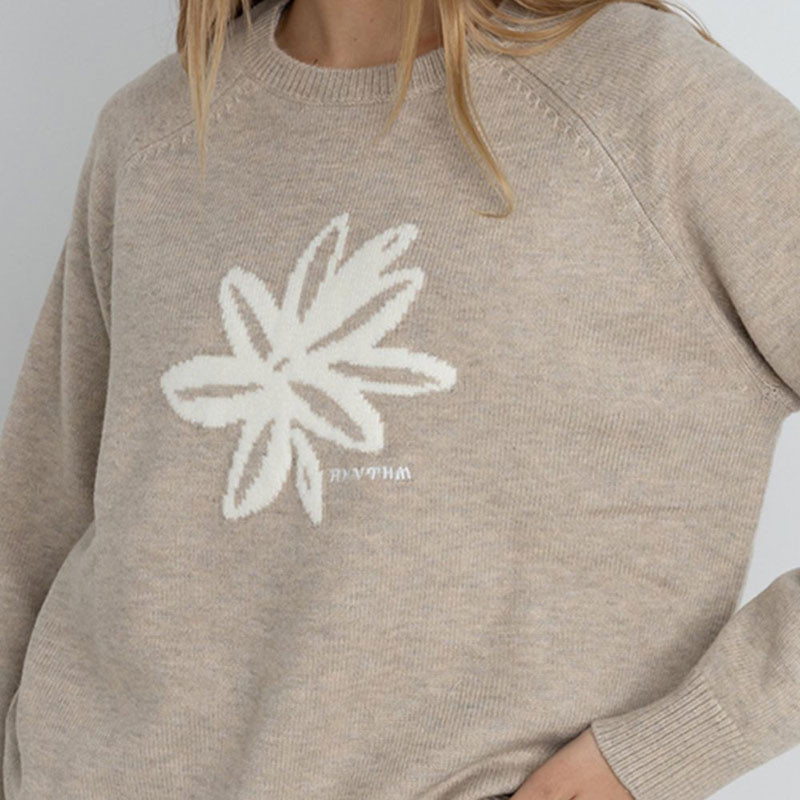 Jersey Rhythm: Sanctuary Crew Neck Knit Jumper (Taupe)