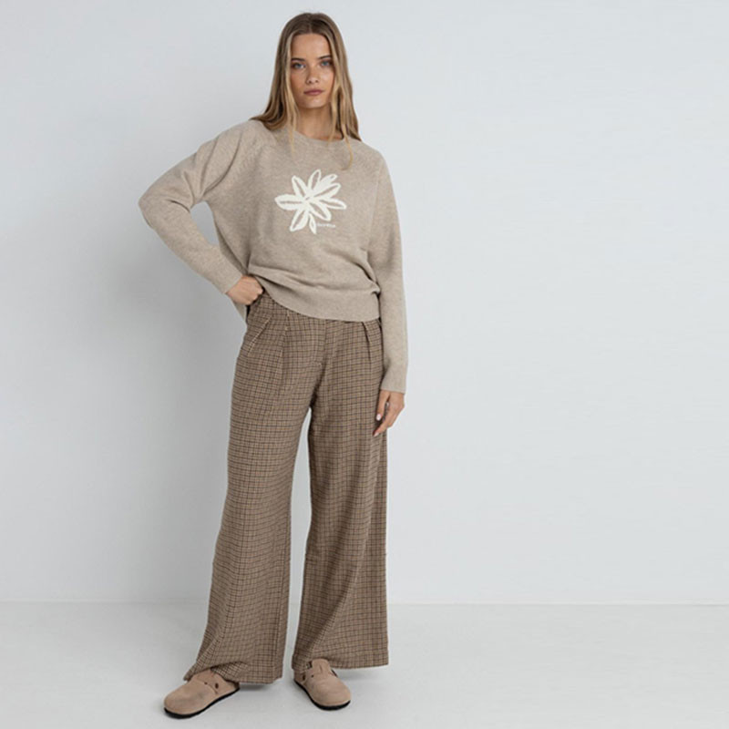 Jersey Rhythm: Sanctuary Crew Neck Knit Jumper (Taupe)
