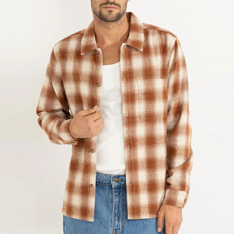 Camisa Rhythm: Bison LS Shirt (Tobacco)