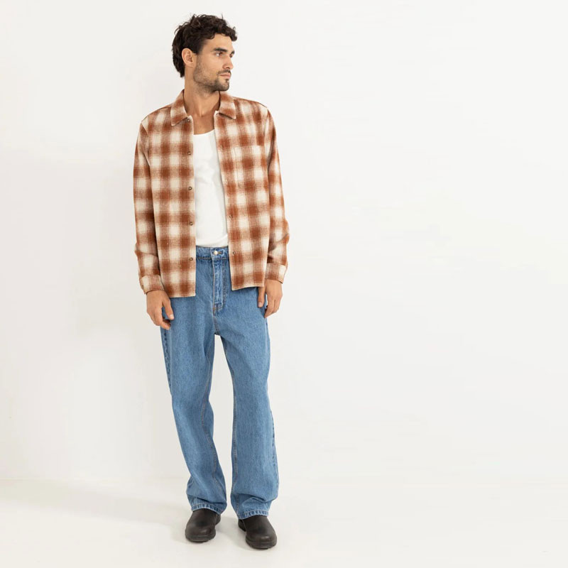 Camisa Rhythm: Bison LS Shirt (Tobacco)