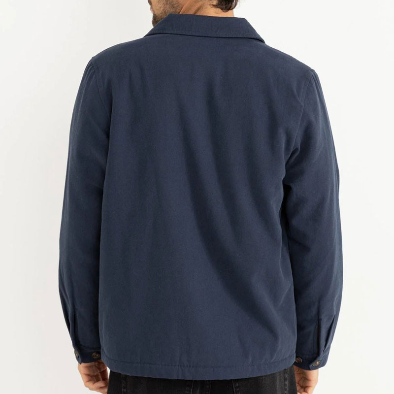 Chaqueta Rhythm: Sherpa Lined Work Shirt (Navy)