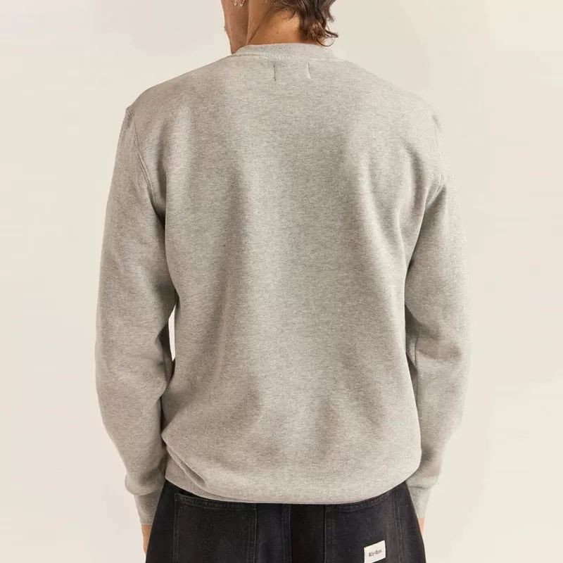 Sudadera Rhythm: Brand Fleece Crew (Grey Heather)