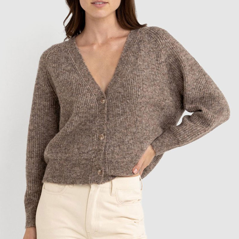 Jersey Rhythm: Quinn Knit Cardigan (Oatmeal)
