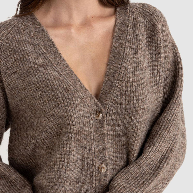 Jersey Rhythm: Quinn Knit Cardigan (Oatmeal)