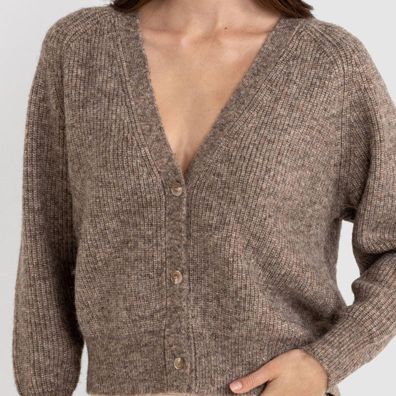 Jersey Rhythm: Quinn Knit Cardigan (Oatmeal)