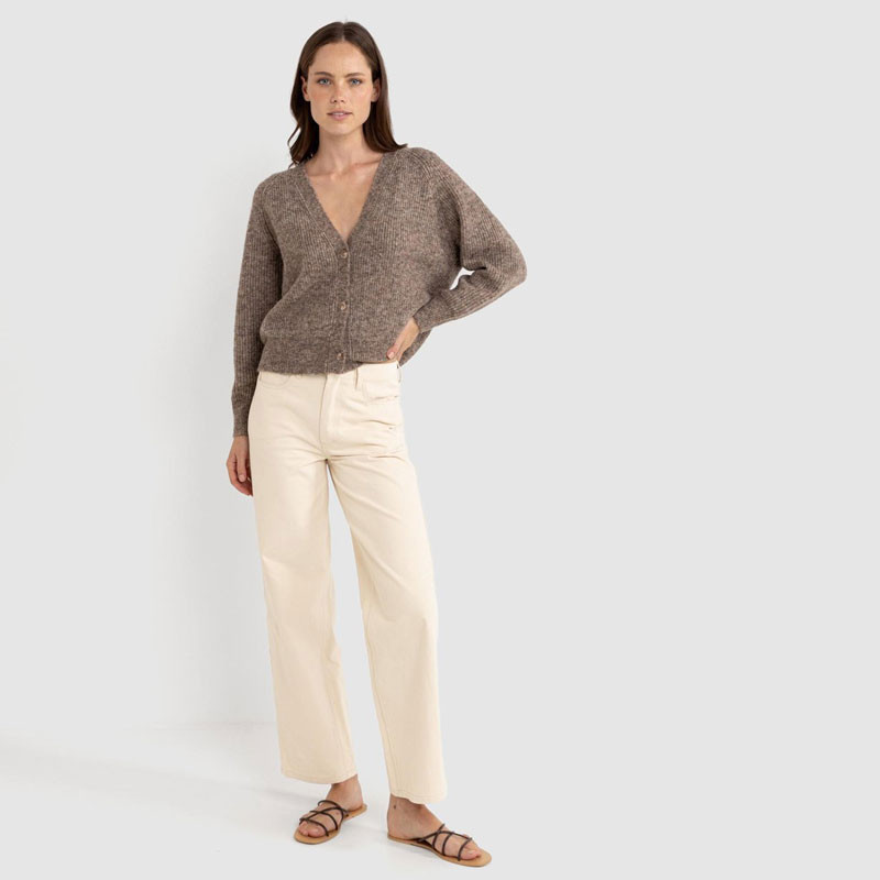 Jersey Rhythm: Quinn Knit Cardigan (Oatmeal)