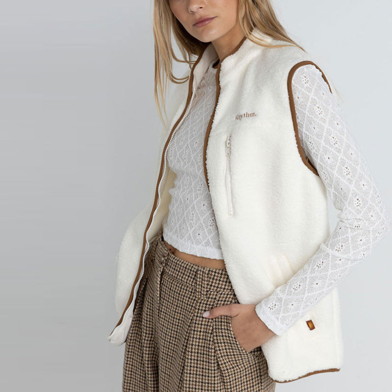 Chaqueta Rhythm: Aria Sherpa Vest (Vintage White)