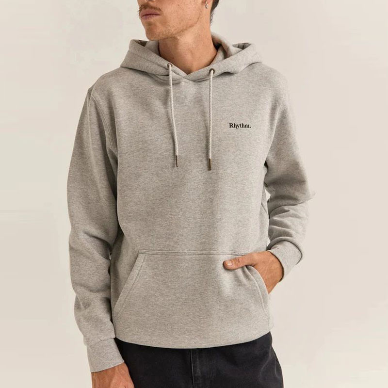 Sudadera Rhythm: Brand Fleece Hood (Grey Heather)