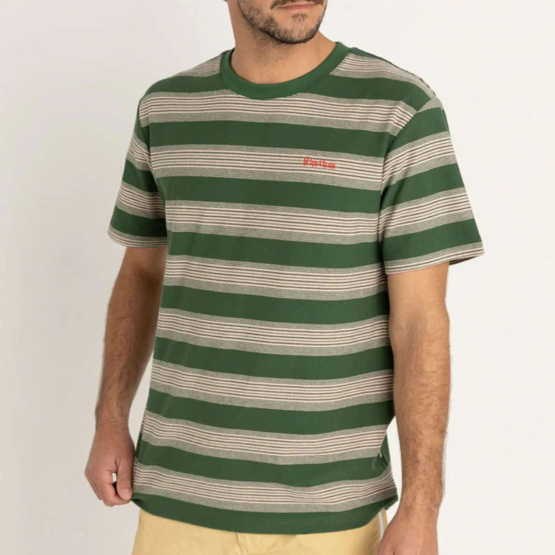Camiseta Rhythm: Echo Stripe SS T Shirt (Natural)